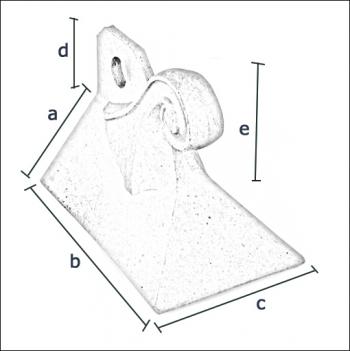 hip end two hole ornamental ridge with scroll finial